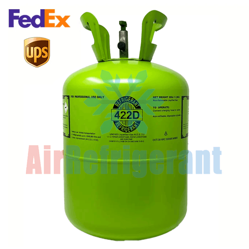 R422D Refrigerant 25lb (11.3kg) — R22 Replacement for Commercial Systems, Easy to Use