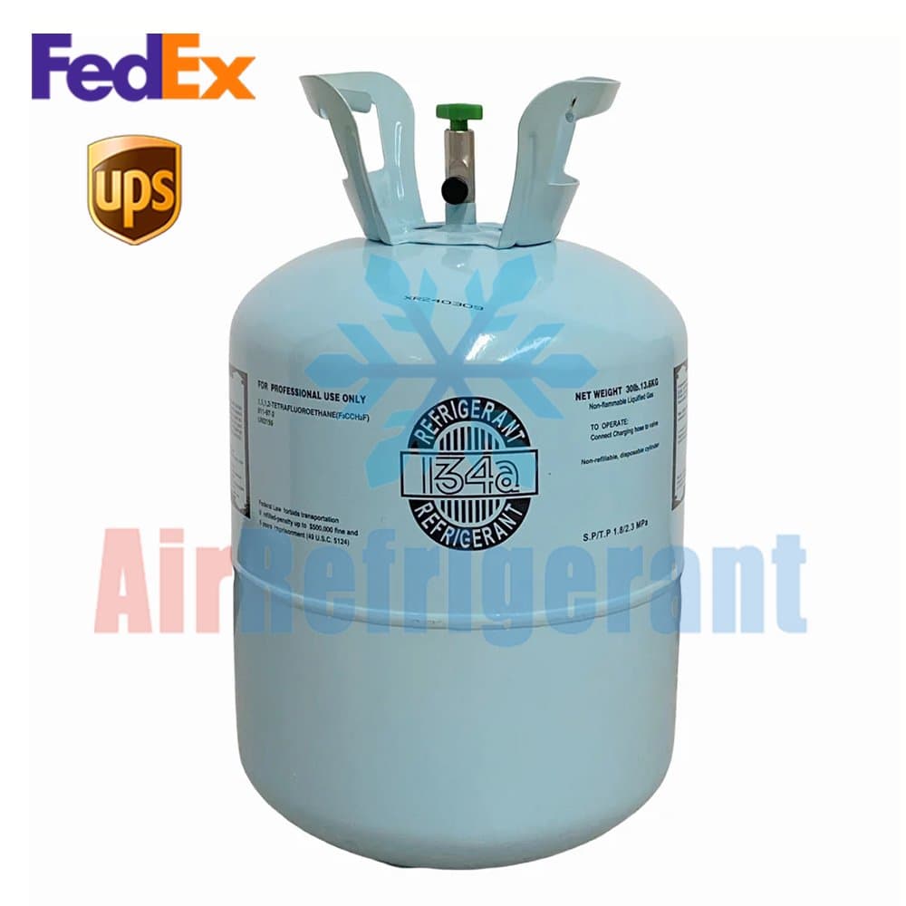 R134A Refrigerant 30lb (13.6kg) – For Auto, Home AC & Refrigerator Repair, Easy to Use